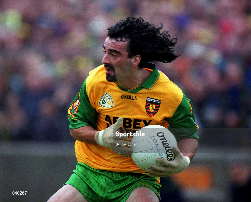 11 June 2000; Jim McGuinness of Donegal during the Bank of Ireland Ulster Senior Football Championship Quarter-Final match between Donegal and Fermanagh at MacCumhail Park in Ballybofey, Donegal. Photo by Ray Lohan/Sportsfile