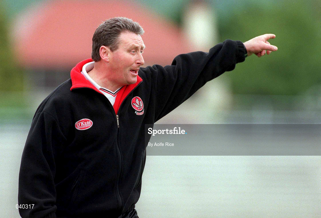 11 June 2000; Derry manager Kevin McNaughton during the Guinness Ulster Senior Hurling Championship Semi-Final match between Derry and Down at Casement Park in Belfast. Photo by Aoife Rice/Sportsfile