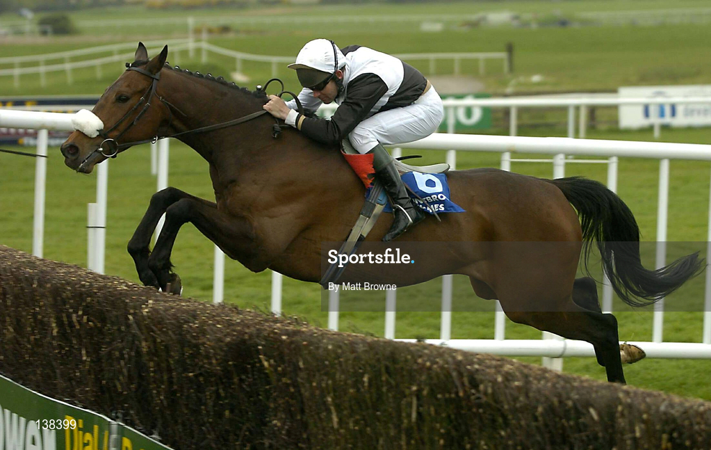 30 April 2004; Junior Fontaine, with Conor O'Dwyer up, on the way to winning the Mountbrook Homes Handicap Steeplechase at Punchestown Racecourse in Kildare. Photo by Matt Browne/Sportsfile