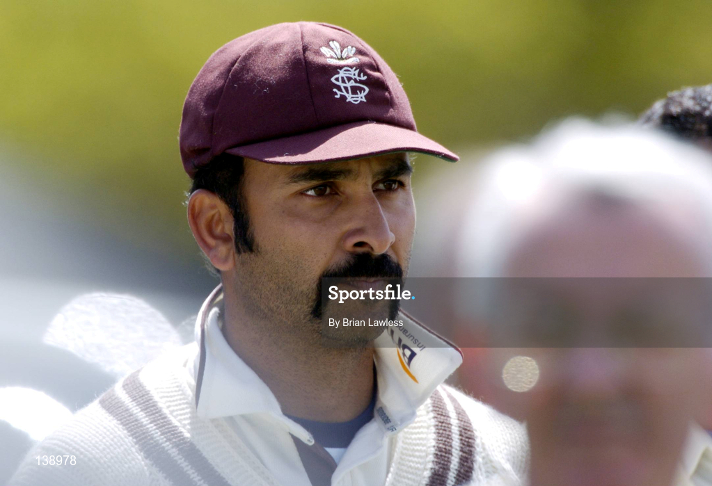 6 May 2004; A disappointed Nadeem Shahid of Surrey following the Cheltenham & Gloucester Trophy Second Round match between Ireland and Surrey at Clontarf Cricket Club in Castle Avenue, Dublin. Photo by Brian Lawless/Sportsfile
