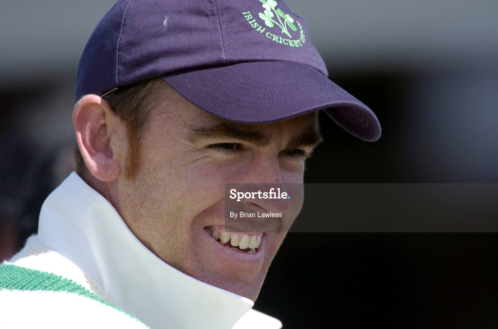 6 May 2004; Ireland's Trent Johnston following the Cheltenham & Gloucester Trophy Second Round match between Ireland and Surrey at Clontarf Cricket Club in Castle Avenue, Dublin. Photo by Brian Lawless/Sportsfile