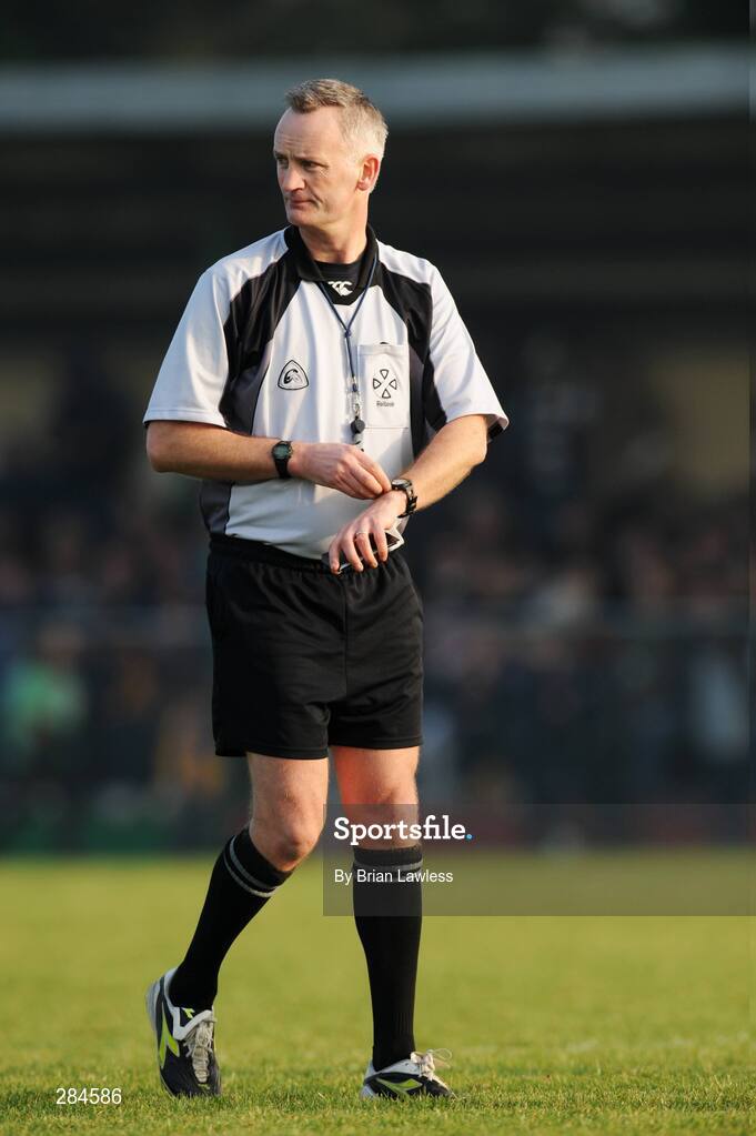 17 February 2008; Referee Seamus DeFaoite. Allianz National Football League, Division 2, Round 2, Roscommon v Meath, St. Brigid's, Kiltoom, Co. Roscommon. Picture credit; Brian Lawless / SPORTSFILE