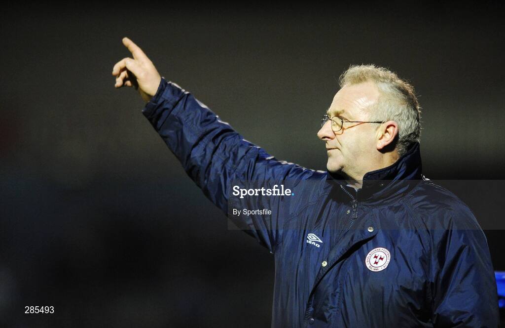 29 February 2008; Shelbourne manager Dermot Keely. Pre-season Friendly, Bohemians v Shelbourne, Dalymount Park, Dublin. Photo by Sportsfile