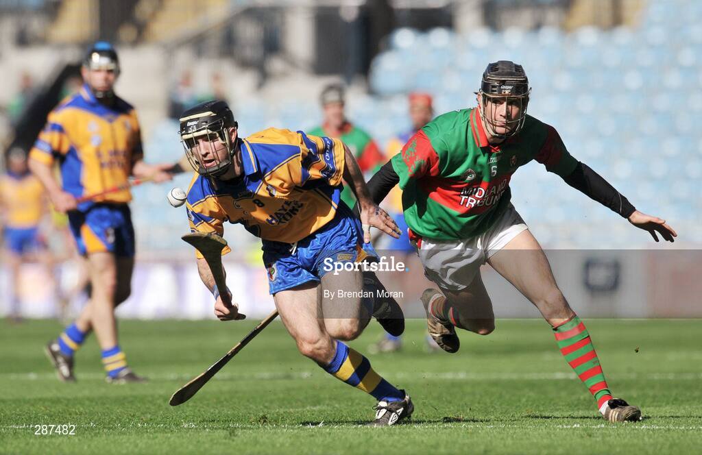 17 March 2008; Leo Smith, Portumna, in action against Rory Hanniffy, Birr. AIB All-Ireland Club Hurling Final - Portumna v Birr, Croke Park, Dublin. Picture credit; Brendan Moran / SPORTSFILE