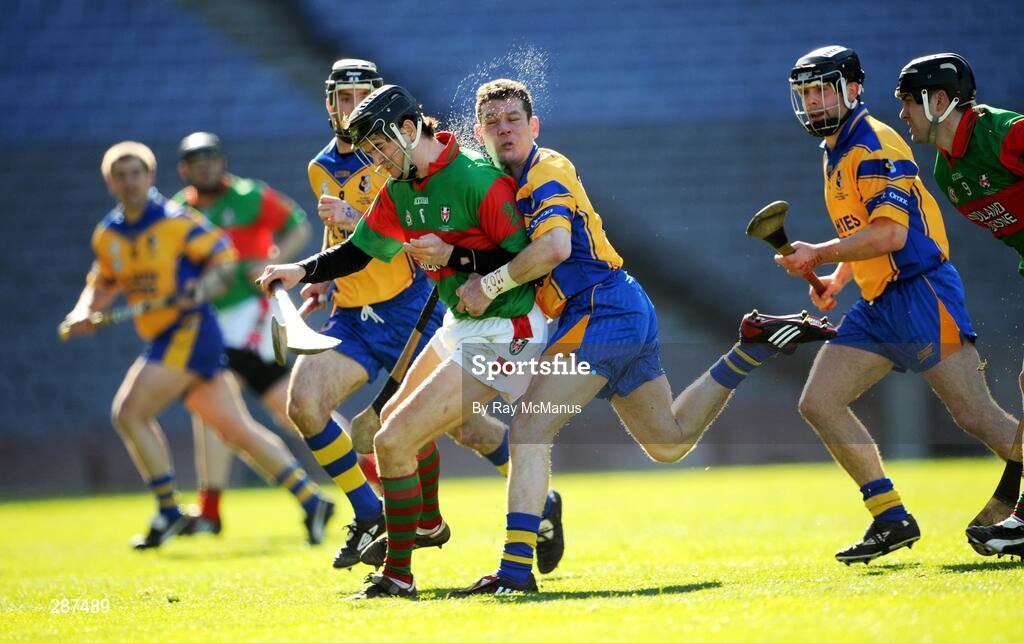 17 March 2008; Rory Hanniffy, Birr, in action against Eugene McEntee, Portumna. AIB All-Ireland Club Hurling Final - Portumna v Birr, Croke Park, Dublin. Picture credit; Ray McManus / SPORTSFILE