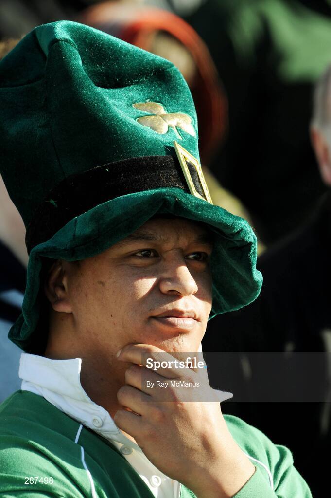 17 March 2008; A supporter watches the game. AIB All-Ireland Club Football Final - St Vincent's v Nemo Rangers, Croke Park, Dublin. Picture credit; Ray McManus / SPORTSFILE