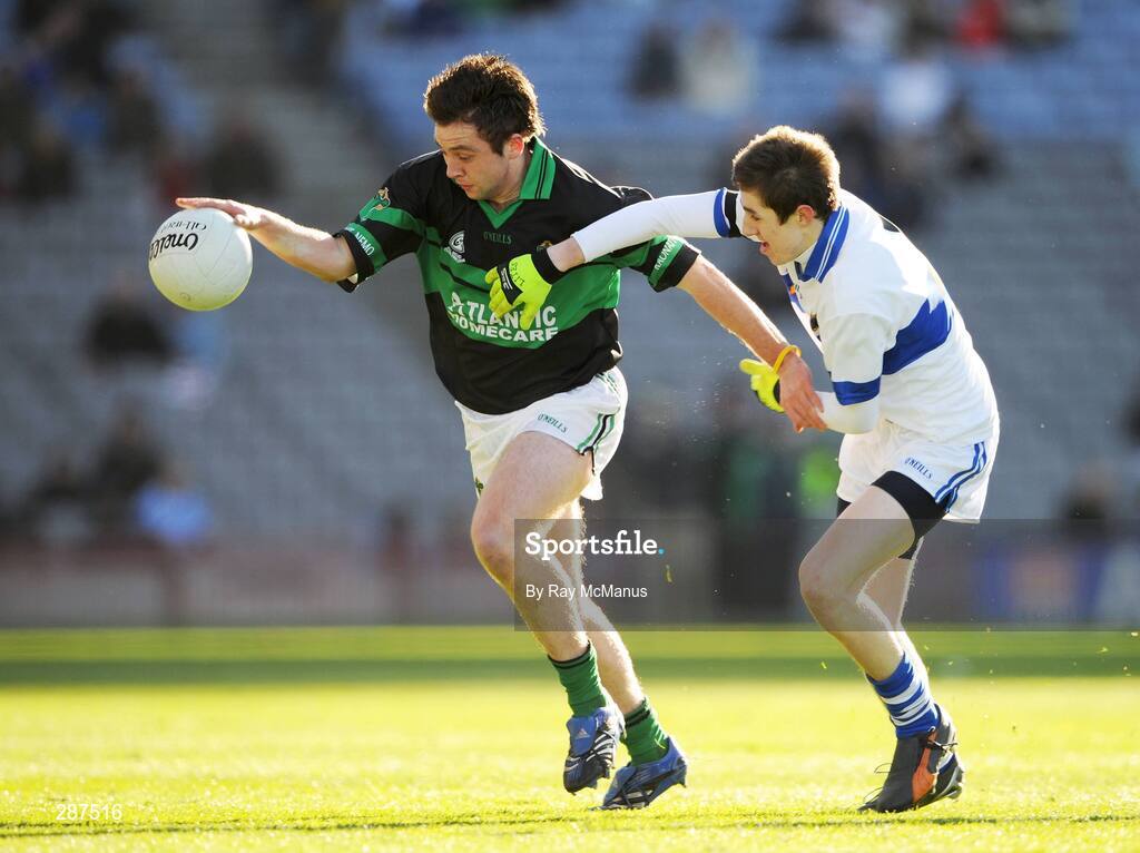 17 March 2008; Paul Kerrigan, Nemo Rangers, in action against Hugh Gill, St Vincent's. AIB All-Ireland Club Football Final - St Vincent's v Nemo Rangers, Croke Park, Dublin. Picture credit; Ray McManus / SPORTSFILE