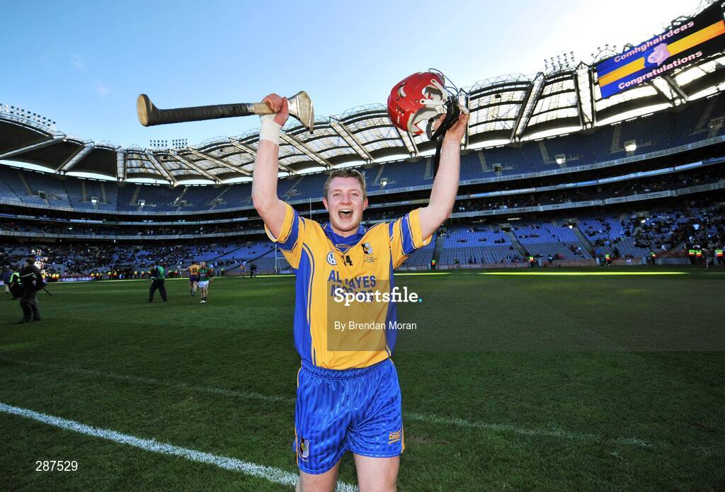 17 March 2008; Joe Canning, Portumna, celebrates after the game. AIB All-Ireland Club Hurling Final - Portumna v Birr, Croke Park, Dublin. Picture credit; Brendan Moran / SPORTSFILE *** Local Caption ***