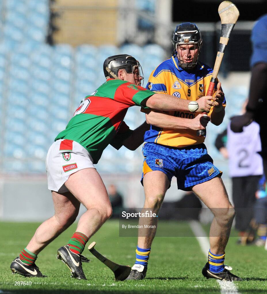 17 March 2008; Eoin Lynch, Portumna, in action against Stephen Brown, Birr. AIB All-Ireland Club Hurling Final - Portumna v Birr, Croke Park, Dublin. Picture credit; Brendan Moran / SPORTSFILE *** Local Caption ***