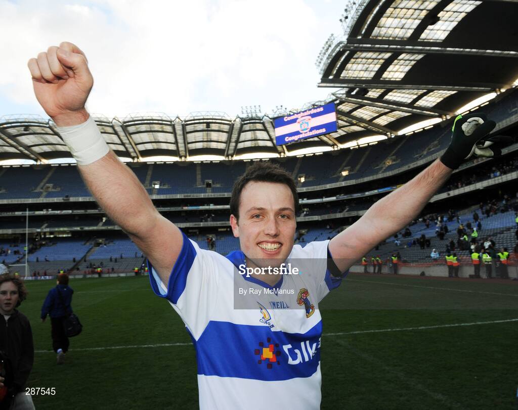 17 March 2008; St Vincents' Paul Conlon celebrates victory. AIB All-Ireland Club Football Final - St Vincents v Nemo Rangers, Croke Park, Dublin. Picture credit; Ray McManus / SPORTSFILE