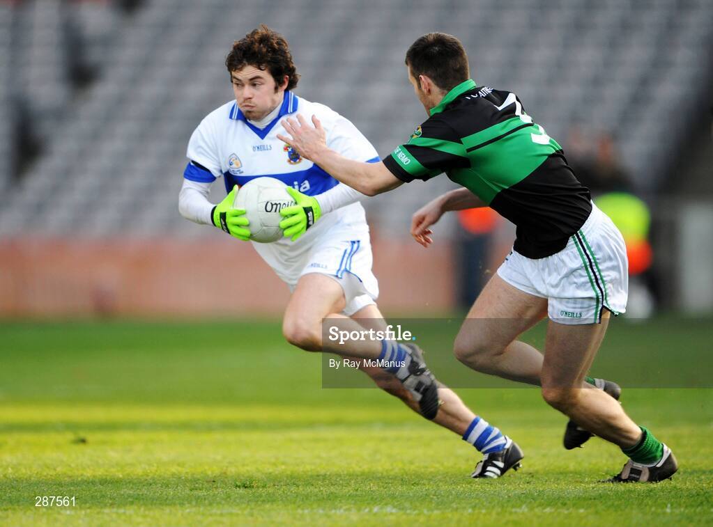 17 March 2008; Tiernan Diamond, St Vincent's, in action against Derek Kavanagh, Nemo Rangers. AIB All-Ireland Club Football Final - St Vincent's v Nemo Rangers, Croke Park, Dublin. Picture credit; Ray McManus / SPORTSFILE