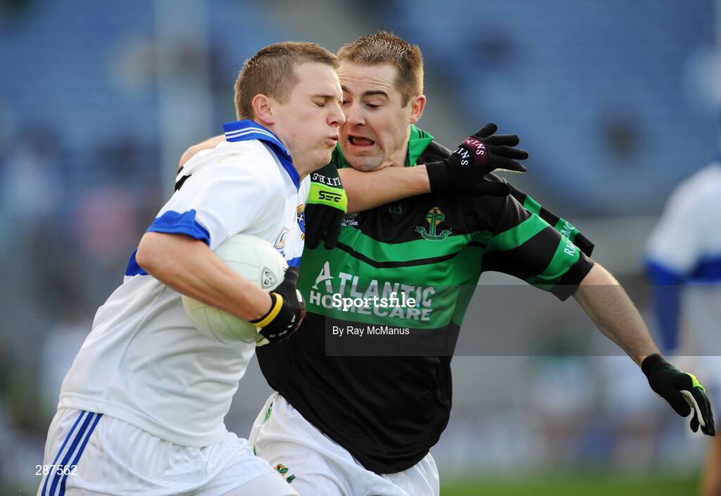 17 March 2008; Opposing captains Tomas Quinn, St Vincent's, in action against Niall Geary, Nemo Rangers. AIB All-Ireland Club Football Final - St Vincent's v Nemo Rangers, Croke Park, Dublin. Picture credit; Ray McManus / SPORTSFILE