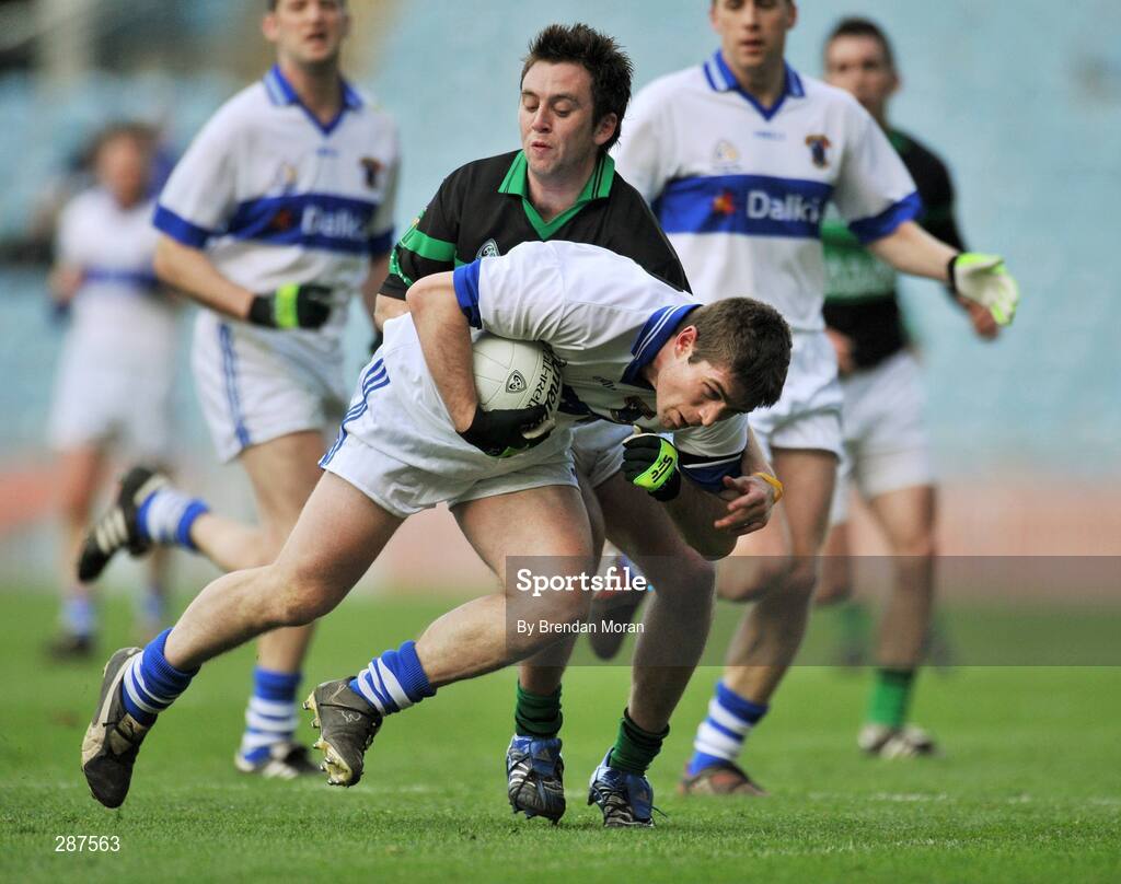 17 March 2008; Timmy Doyle, St Vincent's, in action against Paul Kerrigan, Nemo Rangers. AIB All-Ireland Club Football Final - St Vincent's v Nemo Rangers, Croke Park, Dublin. Picture credit; Brendan Moran / SPORTSFILE