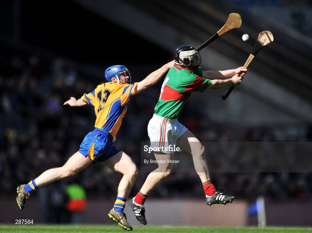 17 March 2008; Damien Hayes, Portumna, in action against Michael Verney, Birr. AIB All-Ireland Club Hurling Final - Portumna v Birr, Croke Park, Dublin. Picture credit; Brendan Moran / SPORTSFILE *** Local Caption ***