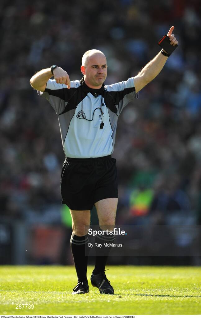 17 March 2008; John Sexton, Referee. AIB All-Ireland Club Hurling Final, Portumna v Birr, Croke Park, Dublin. Picture credit; Ray McManus / SPORTSFILE