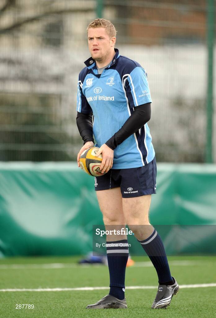 19 March 2008; Leinster's Jamie Heaslip during squad training ahead of their Magners League game against Glasgow Warriors on Friday night. Leinster rugby squad training, Belfield, UCD, Dublin. Picture credit: Caroline Quinn / SPORTSFILE