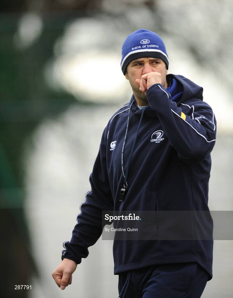 19 March 2008; Leinster head coach Michael Cheika during squad training ahead of their Magners League game against Glasgow Warriors on Friday night. Leinster rugby squad training, Belfield, UCD, Dublin. Picture credit: Caroline Quinn / SPORTSFILE