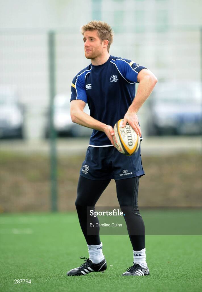 19 March 2008; Leinster's Luke Fitzgerald in action during squad training ahead of their Magners League game against Glasgow Warriors on Friday night. Leinster rugby squad training, Belfield, UCD, Dublin. Picture credit: Caroline Quinn / SPORTSFILE