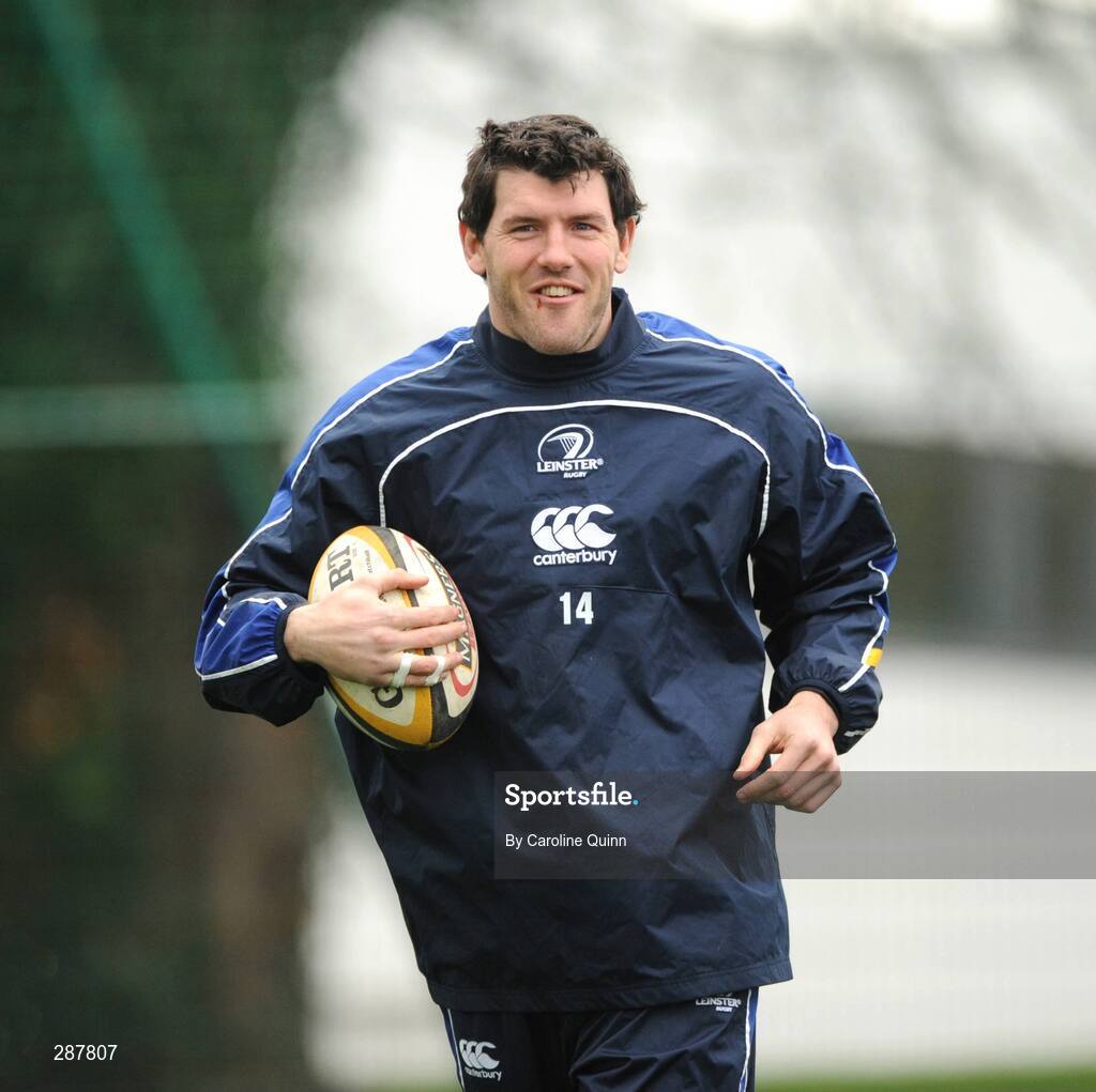 19 March 2008; Leinster's Shane Horgan in action during squad training ahead of their Magners League game against Glasgow Warriors on Friday night. Leinster rugby squad training, Belfield, UCD, Dublin. Picture credit: Caroline Quinn / SPORTSFILE
