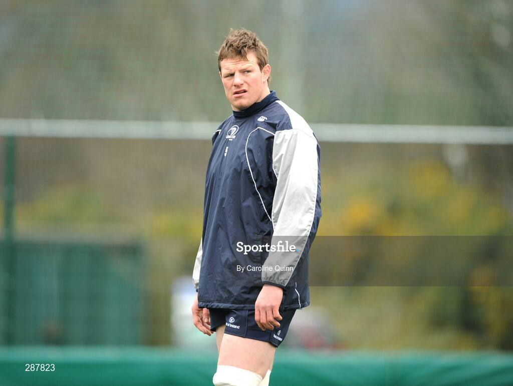 19 March 2008; Leinster's Malcolm O'Kelly during squad training ahead of their Magners League game against Glasgow Warriors on Friday night. Leinster rugby squad training, Belfield, UCD, Dublin. Picture credit: Caroline Quinn / SPORTSFILE