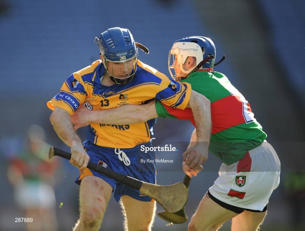 17 March 2008; Damien Hayes, Portumna, in action against J.P. O'Meara, Birr. AIB All-Ireland Club Hurling Final, Portumna v Birr, Croke Park, Dublin. Picture credit; Ray McManus / SPORTSFILE