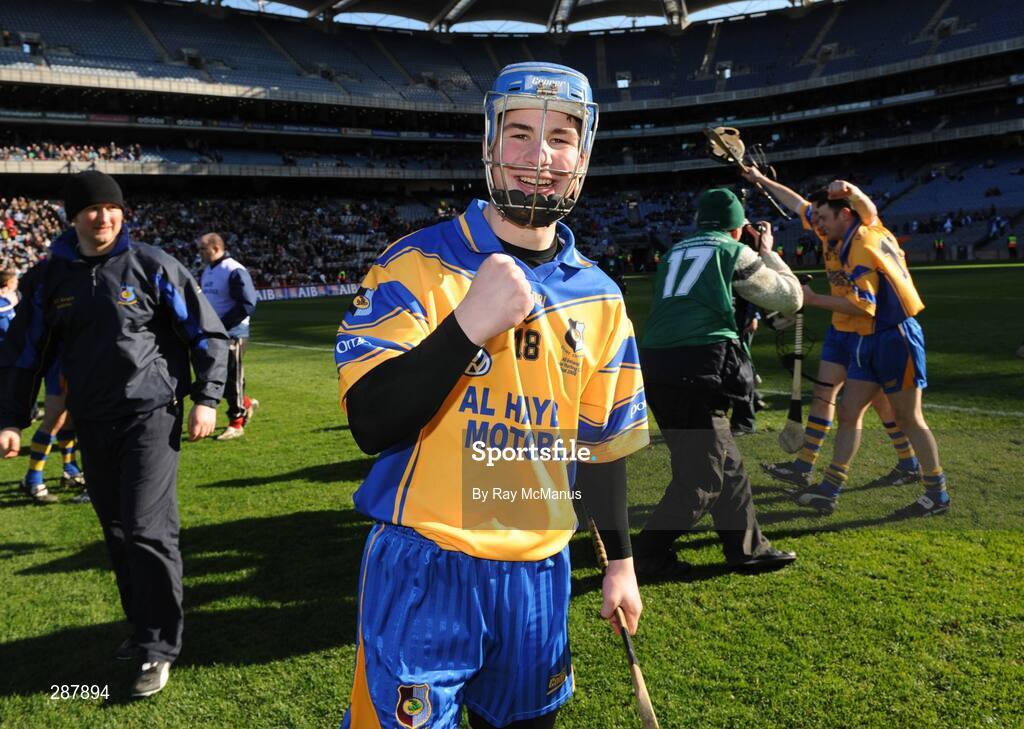 17 March 2008; Martin Dolphin, Portumna, celebrates at the final whistle. AIB All-Ireland Club Hurling Final, Portumna v Birr, Croke Park, Dublin. Picture credit; Ray McManus / SPORTSFILE