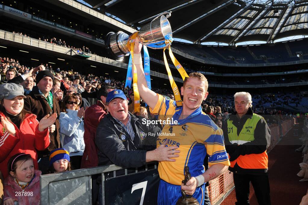 17 March 2008; Portumna's Ollie Canning celebrates with Mike Monaghan of Portumna after the game. AIB All-Ireland Club Hurling Final, Portumna v Birr, Croke Park, Dublin. Picture credit; Ray McManus / SPORTSFILE