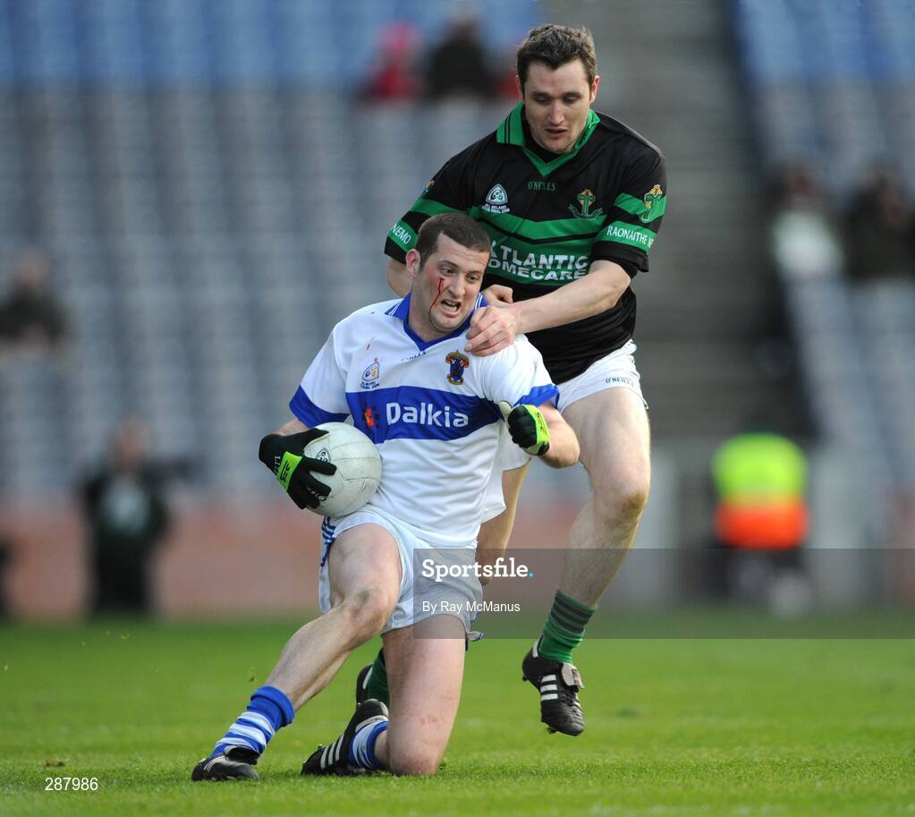 17 March 2008; Michael O'Shea, St Vincents, in action against Maurice McCarthy, Nemo Rangers. AIB All-Ireland Club Football Final, St Vincents v Nemo Rangers, Croke Park, Dublin. Picture credit; Ray McManus / SPORTSFILE