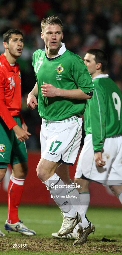 6 February 2008; Peter Thompson, Northern Ireland. International Friendly, Northern Ireland v Bulgaria, Windsor Park, Belfast, Co. Antrim. Picture credit; Oliver McVeigh / SPORTSFILE