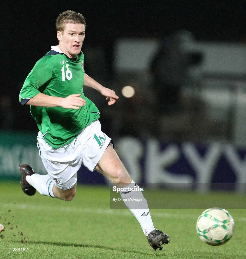 6 February 2008; Steve Davis, Northern Ireland. International Friendly, Northern Ireland v Bulgaria, Windsor Park, Belfast, Co. Antrim. Picture credit; Oliver McVeigh / SPORTSFILE