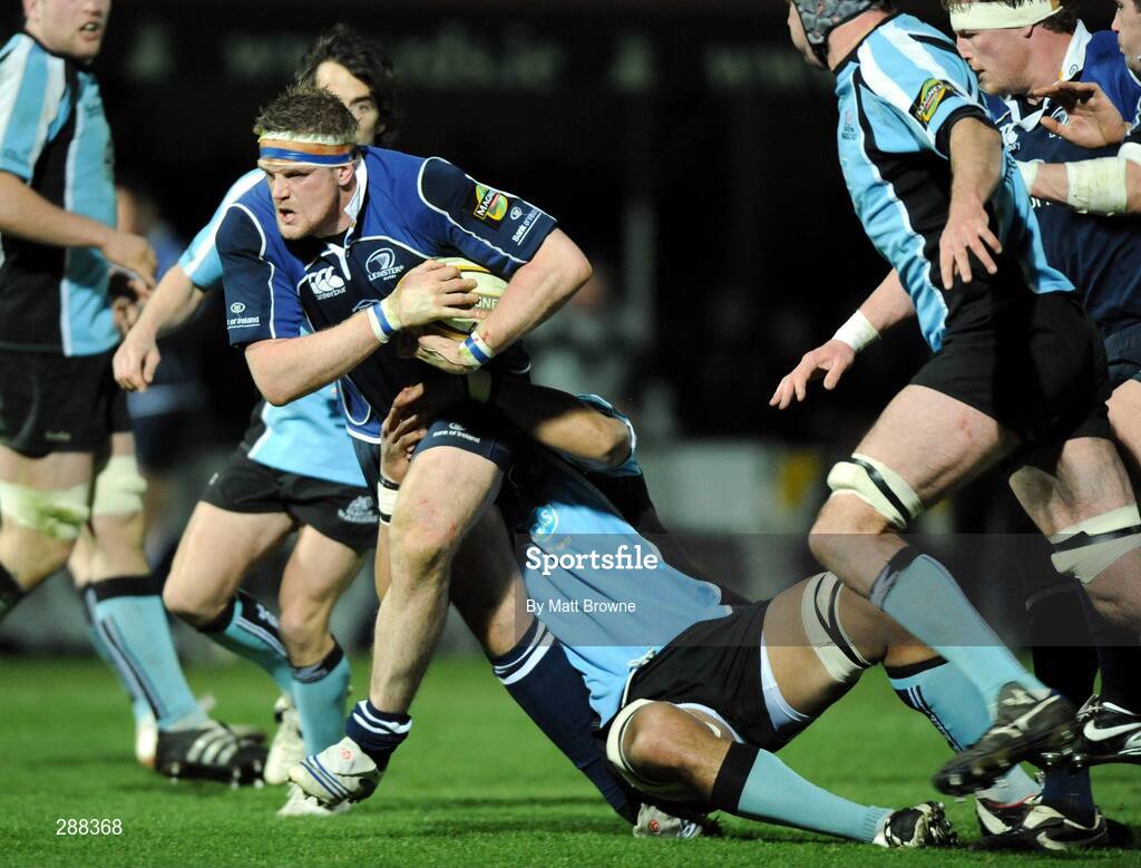 21 March 2008; Jamie Heaslip, Leinster, is tackled by Opeta Palepoi, Glasgow Warriors. Magners League, Leinster v Glasgow Warriors, RDS, Ballsbridge, Dublin. Picture credit; Matt Browne / SPORTSFILE