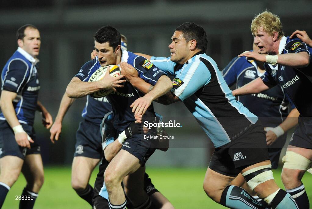 21 March 2008; Rob Kearney, Leinster, is tackled by Justin Va'a, Glasgow Warriors. Magners League, Leinster v Glasgow Warriors, RDS, Ballsbridge, Dublin. Picture credit; Matt Browne / SPORTSFILE
