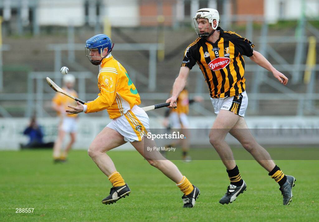 23 March 2008; Karl McKeegan, Antrim, in action against Michael Fennelly, Kilkenny. Allianz National Hurling League, Division 1A, Round 5, Kilkenny v Antrim, Nowlan Park, Kilkenny. Picture credit; Pat Murphy / SPORTSFILE