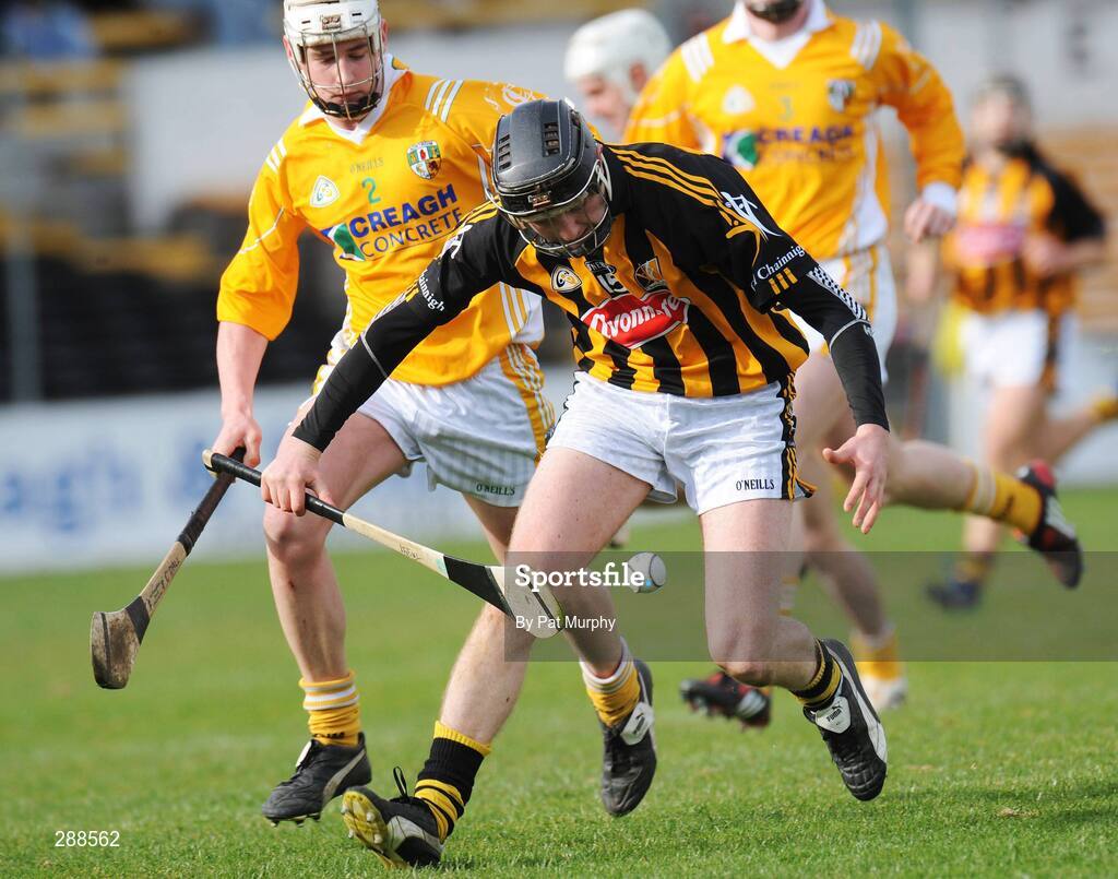 23 March 2008; Aidan Fogarty, Kilkenny, in action against Aaron Graffin, Antrim. Allianz National Hurling League, Division 1A, Round 5, Kilkenny v Antrim, Nowlan Park, Kilkenny. Picture credit; Pat Murphy / SPORTSFILE