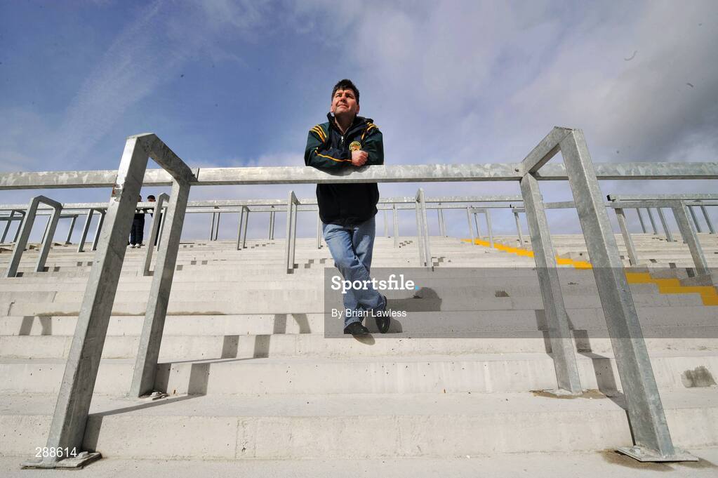 23 March 2008; Offaly fan Christy O'Connor watches the match. Allianz National Hurling League, Division 1A, Round 5, Offaly v Clare, O'Connor Park, Tullamore, Co. Offaly. Picture credit; Brian Lawless / SPORTSFILE