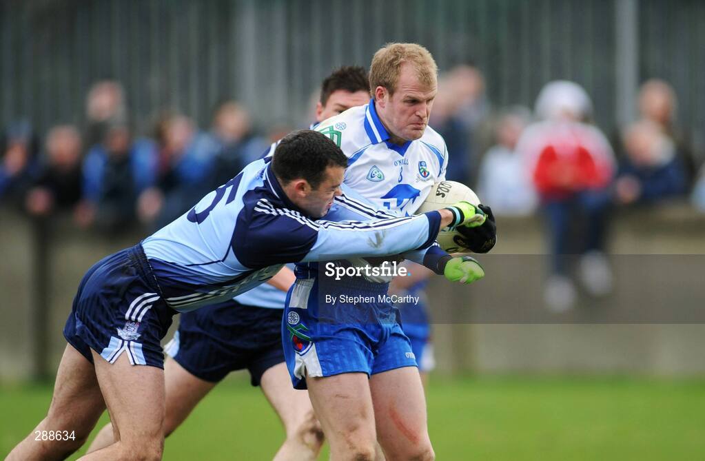 23 March 2008; Dick Clerkin, Monaghan, in action against Paul Casey, Dublin. Allianz National Football League, Division 2, Round 4, Dublin v Monaghan, Parnell Park, Dublin. Picture credit; Stephen McCarthy / SPORTSFILE