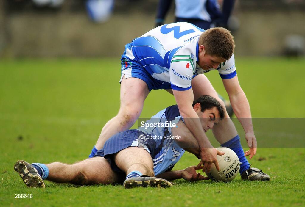 23 March 2008; David Henry, Dublin, in action against Rory Woods, Monaghan. Allianz National Football League, Division 2, Round 4, Dublin v Monaghan, Parnell Park, Dublin. Picture credit; Stephen McCarthy / SPORTSFILE