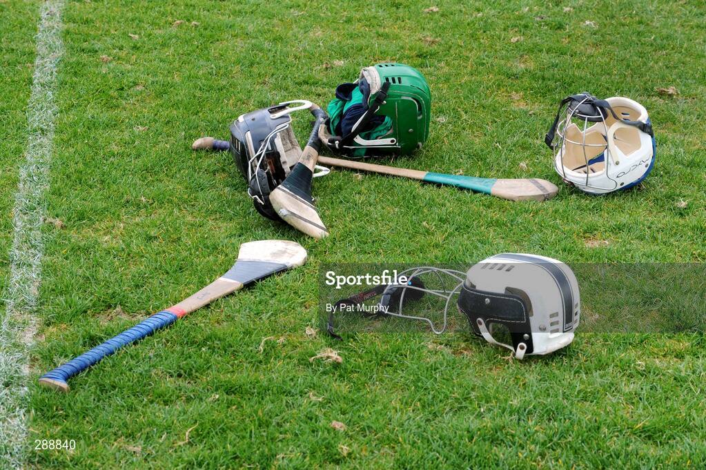 23 March 2008; Hurls and helmets. Allianz National Hurling League, Division 1A, Round 5, Kilkenny v Antrim, Nowlan Park, Kilkenny. Picture credit; Pat Murphy / SPORTSFILE