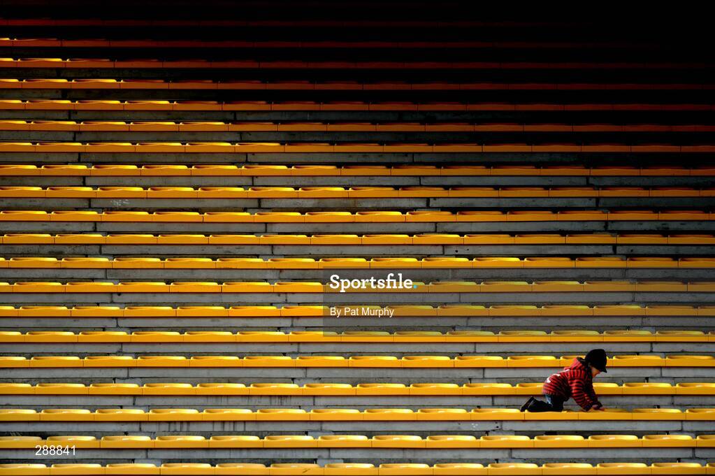 23 March 2008; A young supporter in the stand during the game. Allianz National Hurling League, Division 1A, Round 5, Kilkenny v Antrim, Nowlan Park, Kilkenny. Picture credit; Pat Murphy / SPORTSFILE