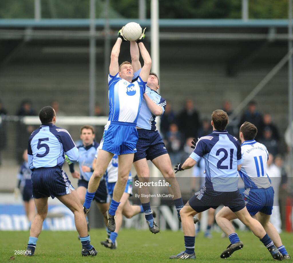 23 March 2008; Eoin Lennon, Monaghan, in action against Éamon Fennell, Dublin. Allianz National Football League, Division 2, Round 4, Dublin v Monaghan, Parnell Park, Dublin. Picture credit; Stephen McCarthy / SPORTSFILE