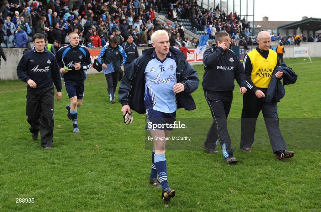 23 March 2008; Mark Vaughan, Dublin, leaves the pitch after the game. Allianz National Football League, Division 2, Round 4, Dublin v Monaghan, Parnell Park, Dublin. Picture credit; Stephen McCarthy / SPORTSFILE