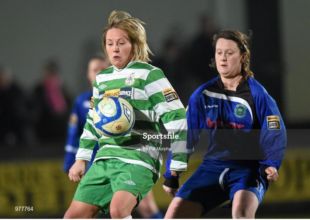 14 March 2015; Action from the Continental Tyres Women's National League, Castlebar Celtic v Peamount United, Celtic Park, Castlebar, Co. Mayo. Picture credit: Pat Murphy / SPORTSFILE