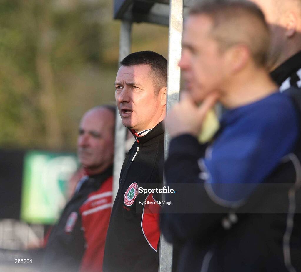 16 February 2008; Cliftonville manager Eddie Patterson. Carnegie League Premier Division, Dungannon Swifts v Cliftonville, Stangmore Park, Dungannon, Co. Tyrone. Picture credit; Oliver McVeigh / SPORTSFILE