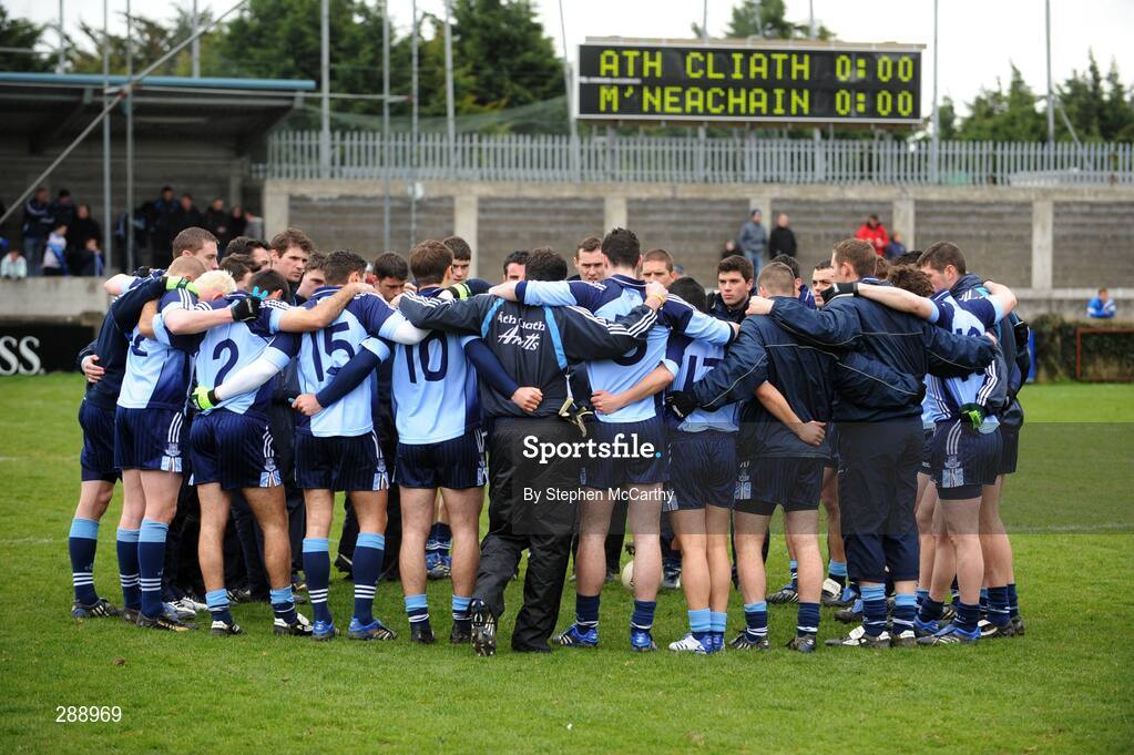 23 March 2008; The Dublin team form a huddle before the game. Allianz National Football League, Division 2, Round 4, Dublin v Monaghan, Parnell Park, Dublin. Picture credit; Stephen McCarthy / SPORTSFILE