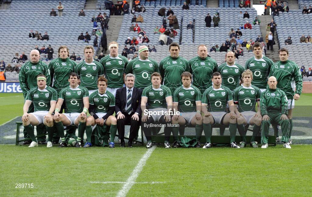 8 March 2008; The Ireland team. RBS Six Nations Rugby Championship, Ireland v Wales, Croke Park, Dublin. Picture credit: Brendan Moran / SPORTSFILE