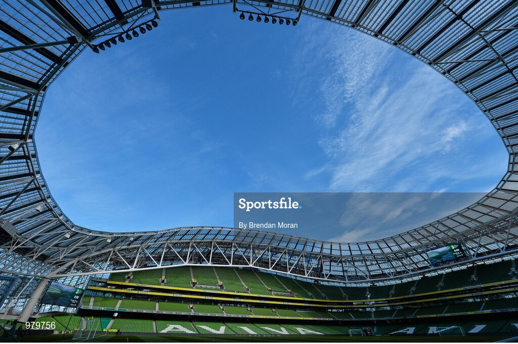 29 March 2015; A general view of the Aviva Stadium ahead of the game. UEFA EURO 2016 Championship Qualifier, Group D, Republic of Ireland v Poland. Aviva Stadium, Lansdowne Road, Dublin.  Picture credit: Brendan Moran / SPORTSFILE