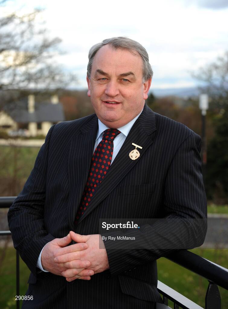 11 April 2008; GAA President Nickey Brennan wears the presidential medal on his lapel before the 2008 GAA Annual Congress. This is the first display of his new GAA logo on the medal. Radisson Hotel, Ballincar, Sligo. Picture credit: Ray McManus / SPORTSFILE