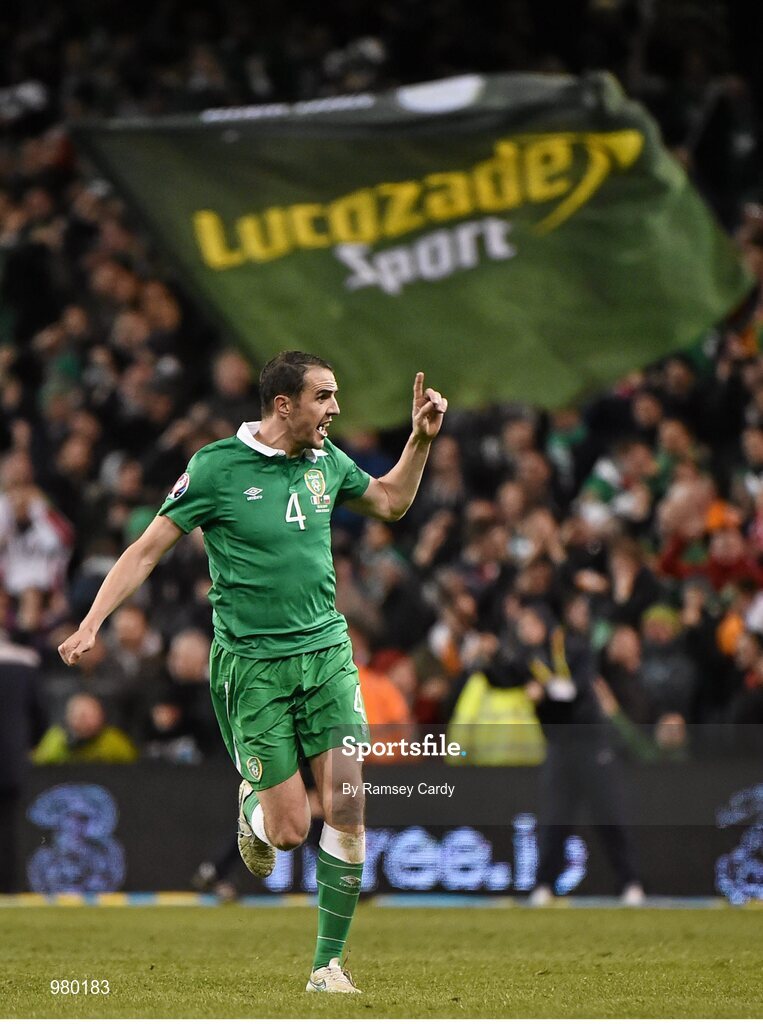 29 March 2015; John O'Shea, Republic of Ireland. UEFA EURO 2016 Championship Qualifier, Group D, Republic of Ireland v Poland. Aviva Stadium, Lansdowne Road, Dublin. Picture credit: Ramsey Cardy / SPORTSFILE