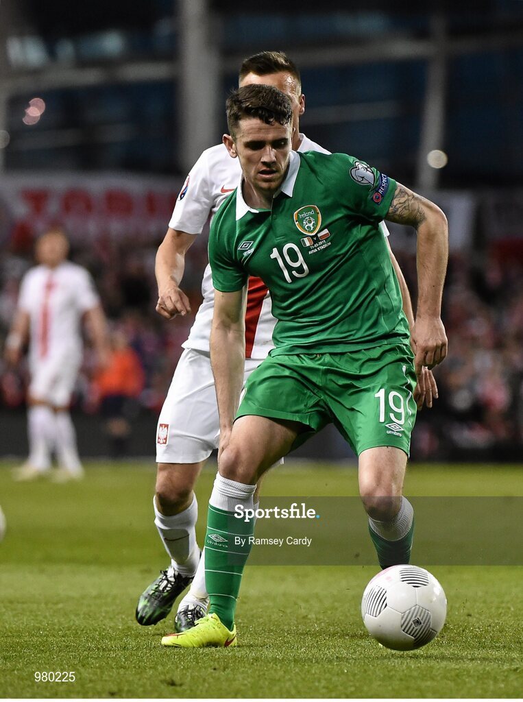 29 March 2015; Robbie Brady, Republic of Ireland. UEFA EURO 2016 Championship Qualifier, Group D, Republic of Ireland v Poland. Aviva Stadium, Lansdowne Road, Dublin. Picture credit: Ramsey Cardy / SPORTSFILE