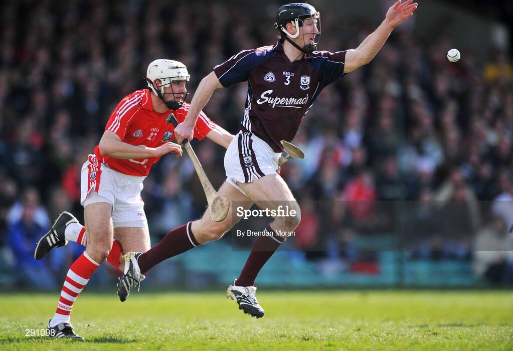 13 April 2008; Tony Og Regan, Galway, in action against Patrick Cronin, Cork. Allianz National Hurling League, Division 1, semi-final, Cork v Galway, Gaelic Grounds, Limerick. Picture credit: Brendan Moran / SPORTSFILE
